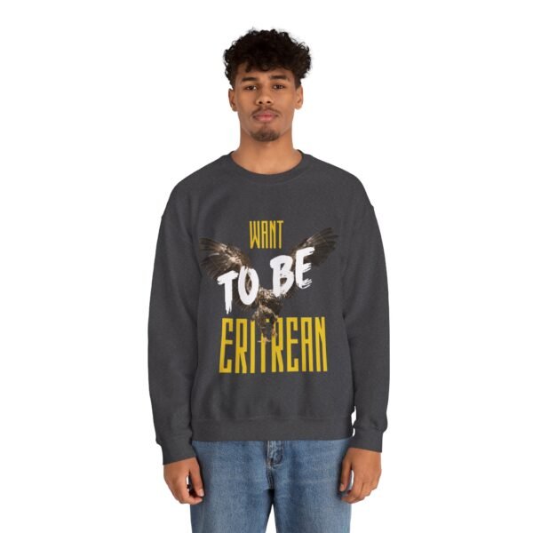 Want to be Eritrean™ Crown Neck Sweatshirt - Image 2